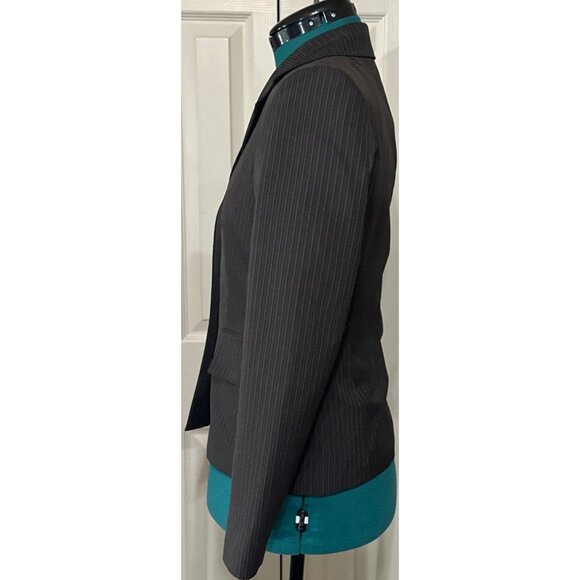 Evan-Picone Petite Suit Jacket Brown w/Stripes Polyester Blend Women's Size 6P - Picture 6 of 16